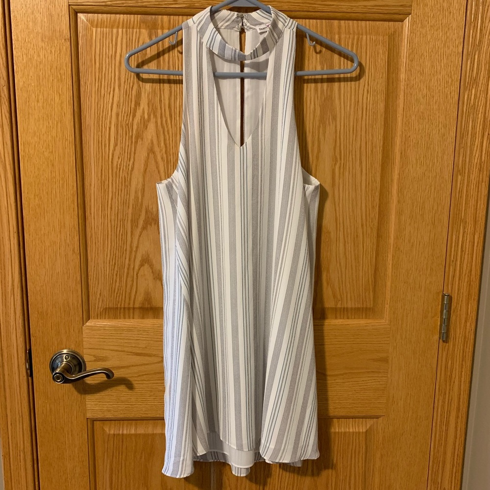 WORN ONCE - Blue and white striped dress